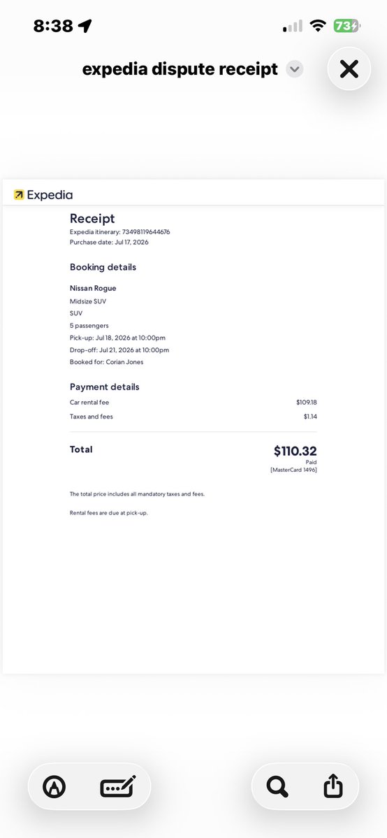 Riccboss24's tweet photo. @Expedia Do not use EXPEDIA OR ROUTES RENTAL CAR https://t.co/IFIOaq1Bve