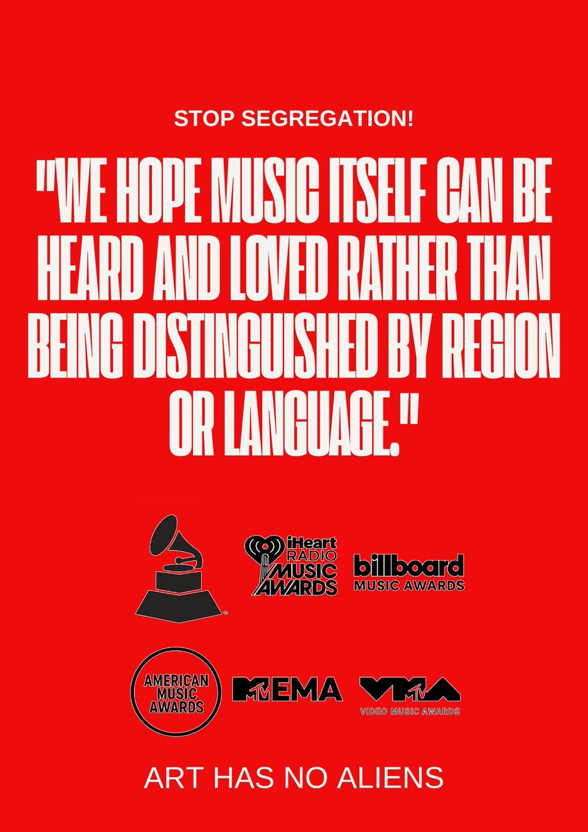 ARMY4LIFE84's tweet photo. ART HAS NO ALIENS @RecordingAcad 

#ArtHasNoAliens https://t.co/meP2s1W9Te