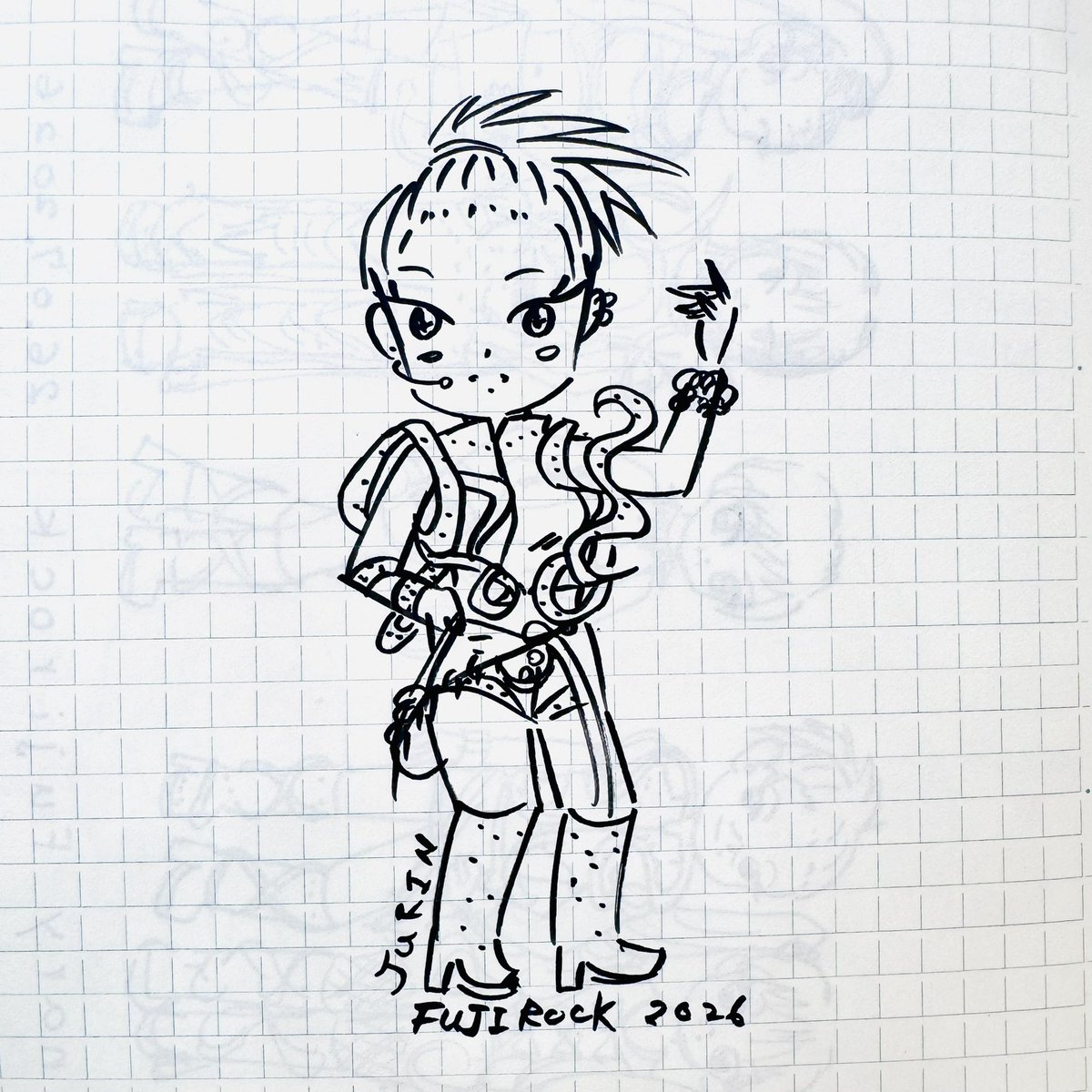 chishui_m's tweet photo. Trying another style 
Just go straight without draft 
Took 10min👽✍🏻🦋

#XG_フジロック2026
#XG_FUJIROCK2026 #xg_fanart #Jurin https://t.co/ZoKXdoVc6Y