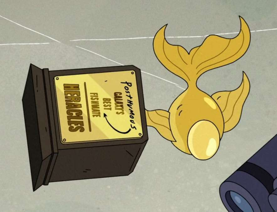 lemonpuppies's tweet photo. with the way purple randomly carries around their "best fishmate" trophy + the way they talk to heracles like an actual person, i feel like purple would 100% run a twitter account where they post as heracles and type in the "i can haz chezburger?" style. this is their loser trait https://t.co/5xIF8kBMlt