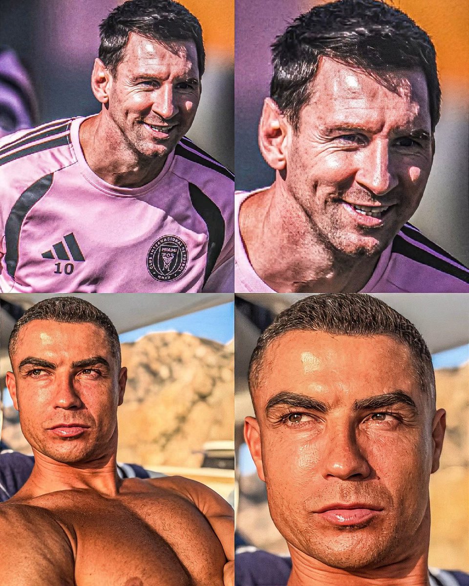 MotivacionesF's tweet photo. ¡UFFFFF, TREMENDAS POSTALES!

Después de sus actuaciones en su sexta Copa del Mundo de sus carreras.

Cristiano Ronaldo con 41 años sigue disfrutando de sus vacaciones junto a su familia, preparándose para una nueva temporada donde buscará alcanzar los 1,000 goles en toda su carrera.

Mientras, Lionel Messi con 39 años regresó a los entrenamientos con Inter Miami, el argentino está listo para volver a las canchas, no tiene tiempo de lamentarse, quiere volver lo antes posible.

HICIMOS LA MEJOR ELECCIÓN EN ELEGIRLOS COMO NUESTROS ÍDOLOS.