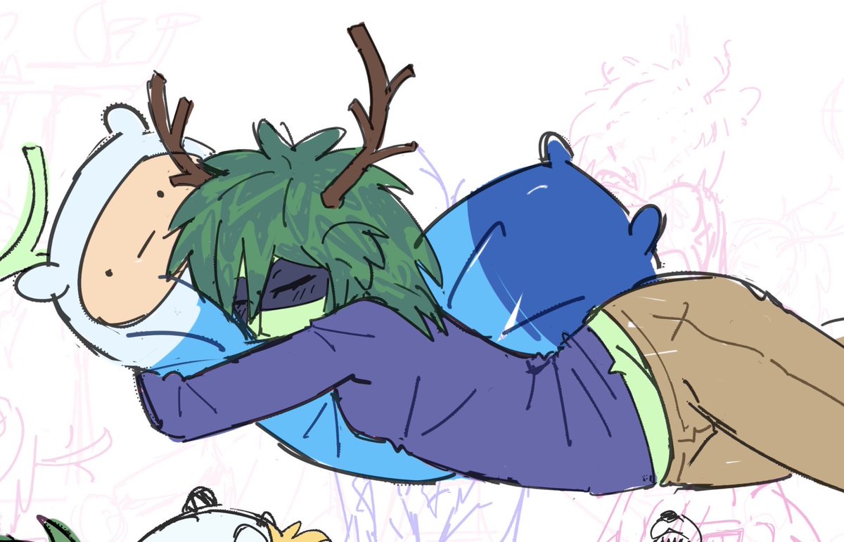 Ray_Kat_'s tweet photo. cuddling with finn pillow https://t.co/IQ1Nm7o6yc