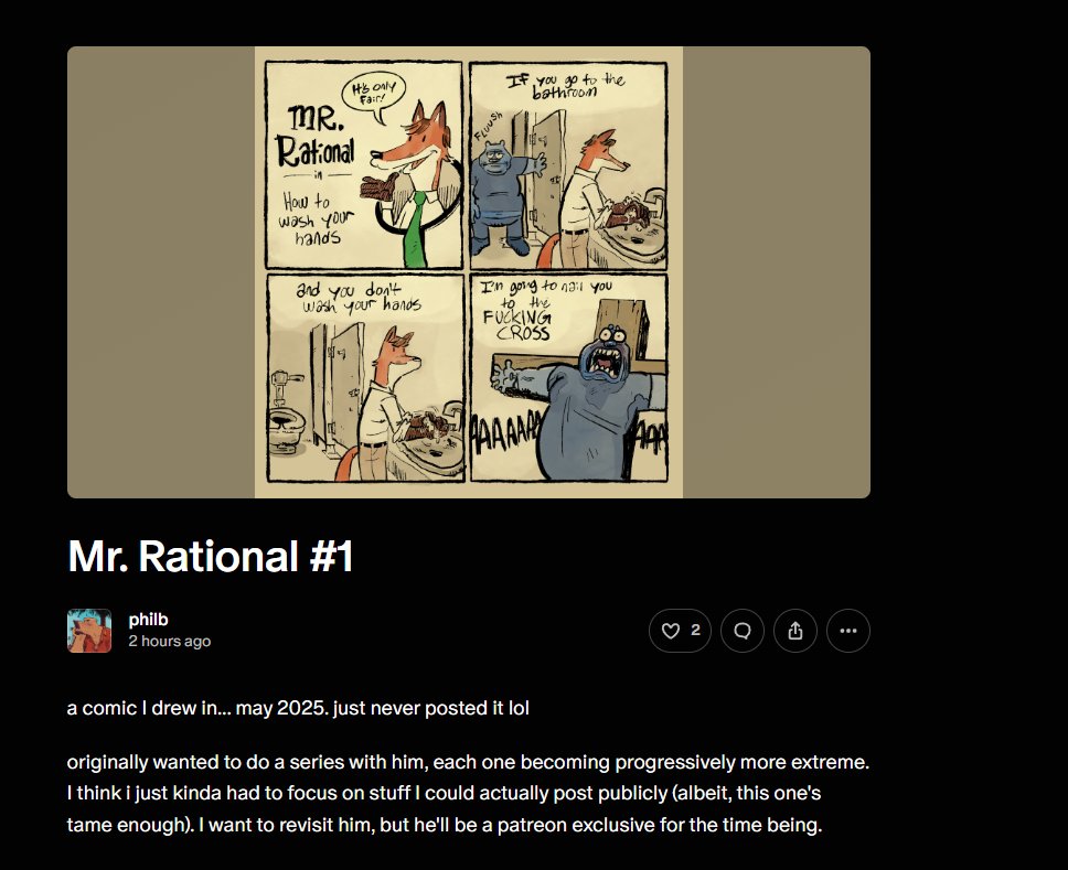 intelligentdog9's tweet photo. new chill guy character called Mr. Rational
on his new patreon 
https://t.co/e8WBlMQTQs https://t.co/OHE06HgG4Q