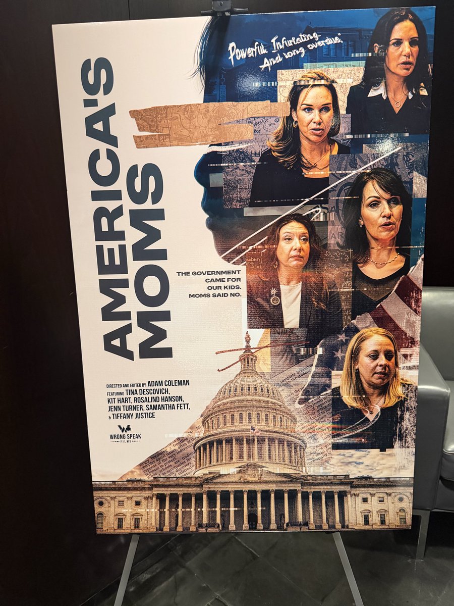 ChrissieMayr's tweet photo. Went into NYC tonight to see Adam Coleman’s @wrong_speak incredible new documentary “America’s Moms” which featured all the great work @Moms4Liberty is doing. What an important and moving film. And @IsaiahLCarter was there, too! 

Now who do I know that can help blow this film up?!