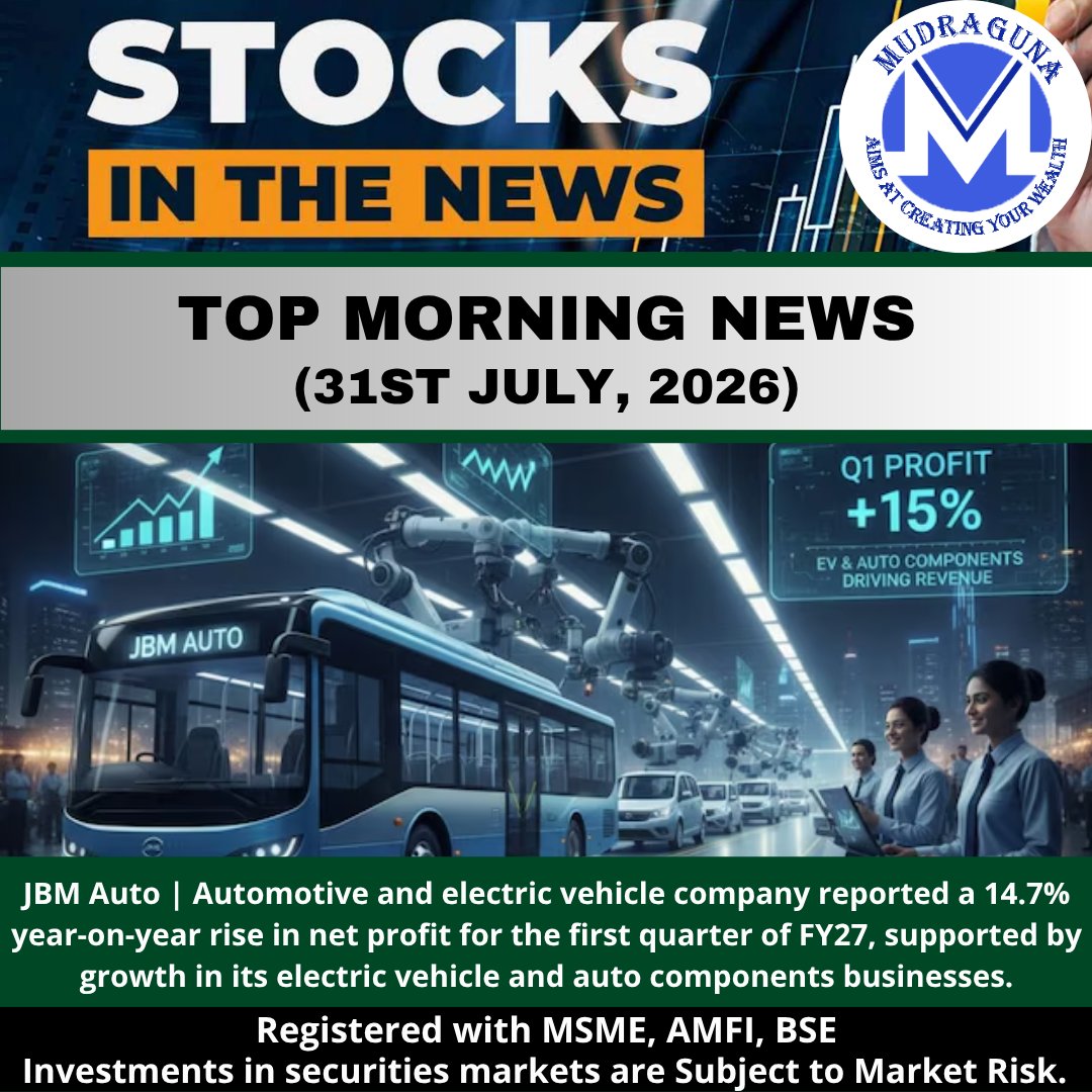 MudragunaF's tweet photo. 📰📊 TOP STOCK NEWS UPDATE.
#NewsUpdate #stocknews #stockalert #Thermax #mazagondockshipbuilders #TataSteel #jbmauto #capitalmarkets #financialmarkets #stockmarket https://t.co/G7Wh7YEPkt
