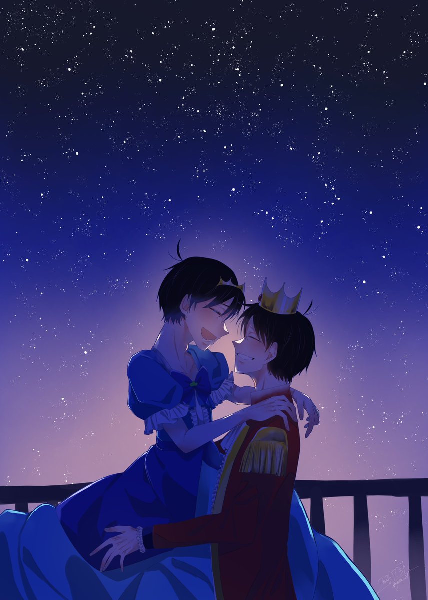 gaou_21's tweet photo. 【　星揺蕩う夜空を、あなたと。　】

#王姫ご成婚十周年記念 https://t.co/tBi36a5KR8