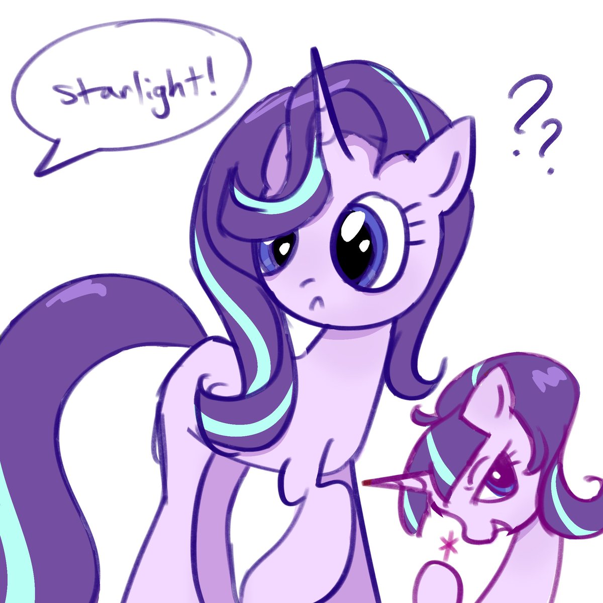 rosechuupony's tweet photo. good and evil #mlp #starlightglimmer https://t.co/81OTX4tu8W