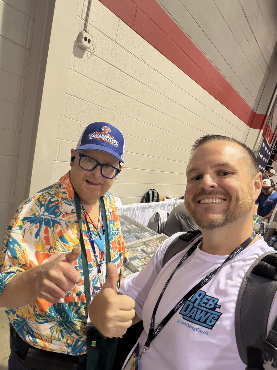 RebDawgCards's tweet photo. Nothing like being at The National and seeing the $11 Million Ohtani Logoman being secured in Chicago while the card is in Boca Raton…. Then running into @BFW while mantiquing for @BFWshow and seeing @CoachDuggs and Frank The Tank aka “The Units.” 

#thehobby https://t.co/WBjSmhuRVu
