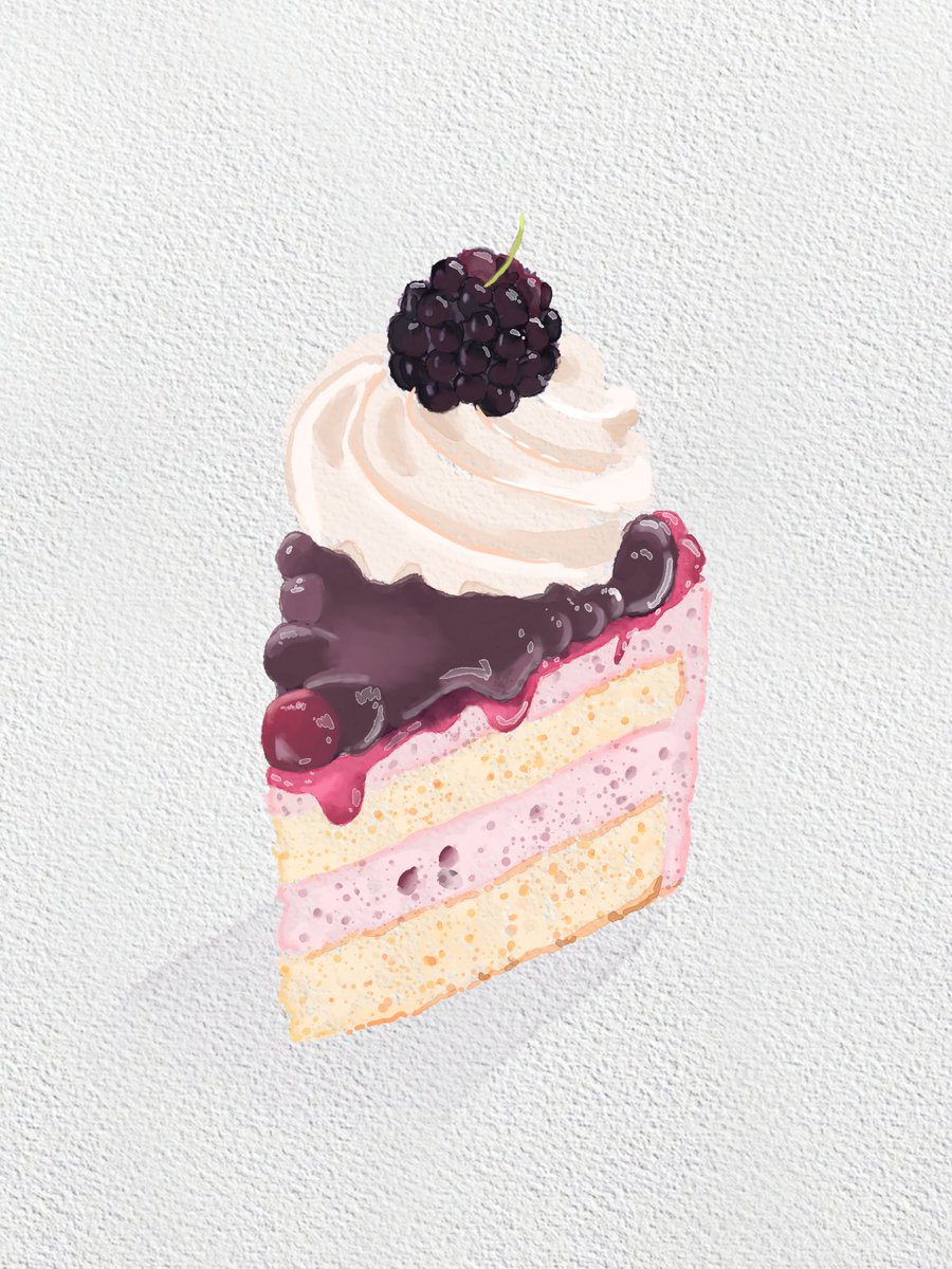artcrestc's tweet photo. blueberry cake🫐🍰 #watercolor #digitalwatercolor #artmoots https://t.co/PPsNmRwKbT