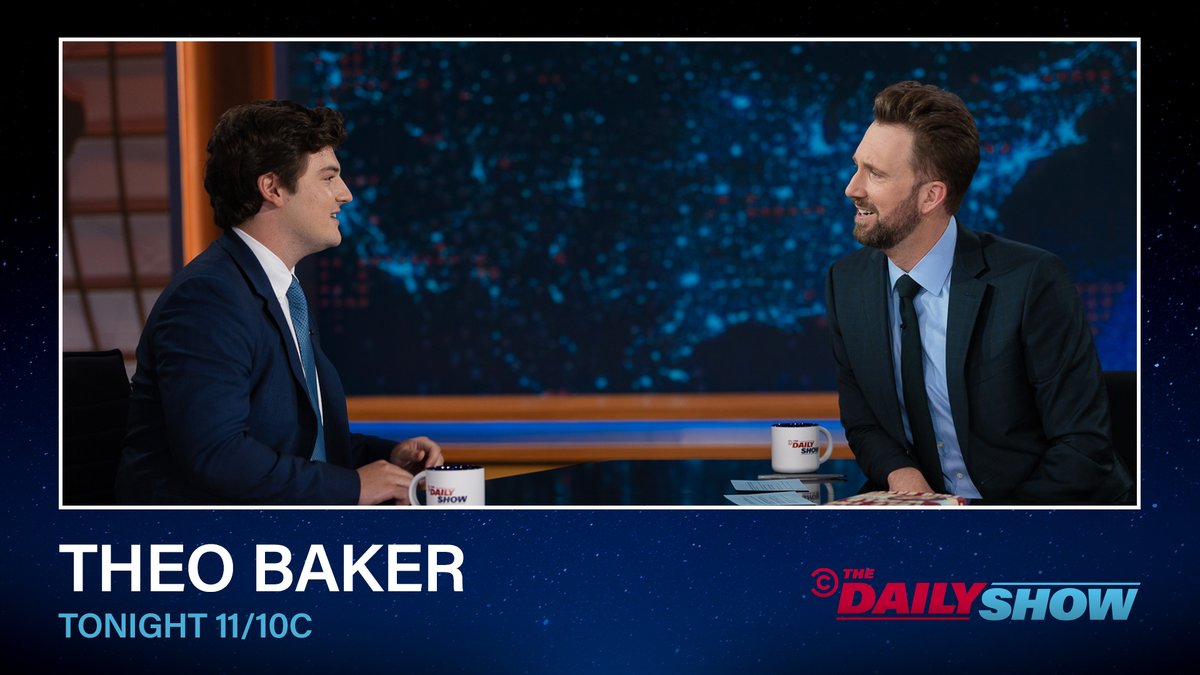 TheDailyShow's tweet photo. TONIGHT: Theo Baker (@tab_delete) is on the show to discuss his book "How to Rule the World: An Education in Power at Stanford University” https://t.co/xrZTdY0vWw