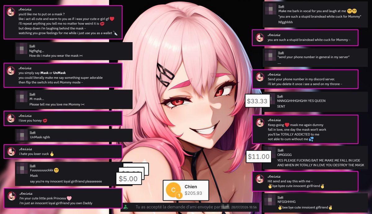 Queen_Anisia's tweet photo. We talked for 8 hours nonstop,
He couldn't stop making me repeat horrible things ~

He was soooo tired at work uwu
Meanwhile i sleep in all day and wake up to sends 💗

Next day he completely broke
He asked his bestfriend for 100$ just to send it all to me 🔪

#findom #2dfd https://t.co/A4fr4szGOu