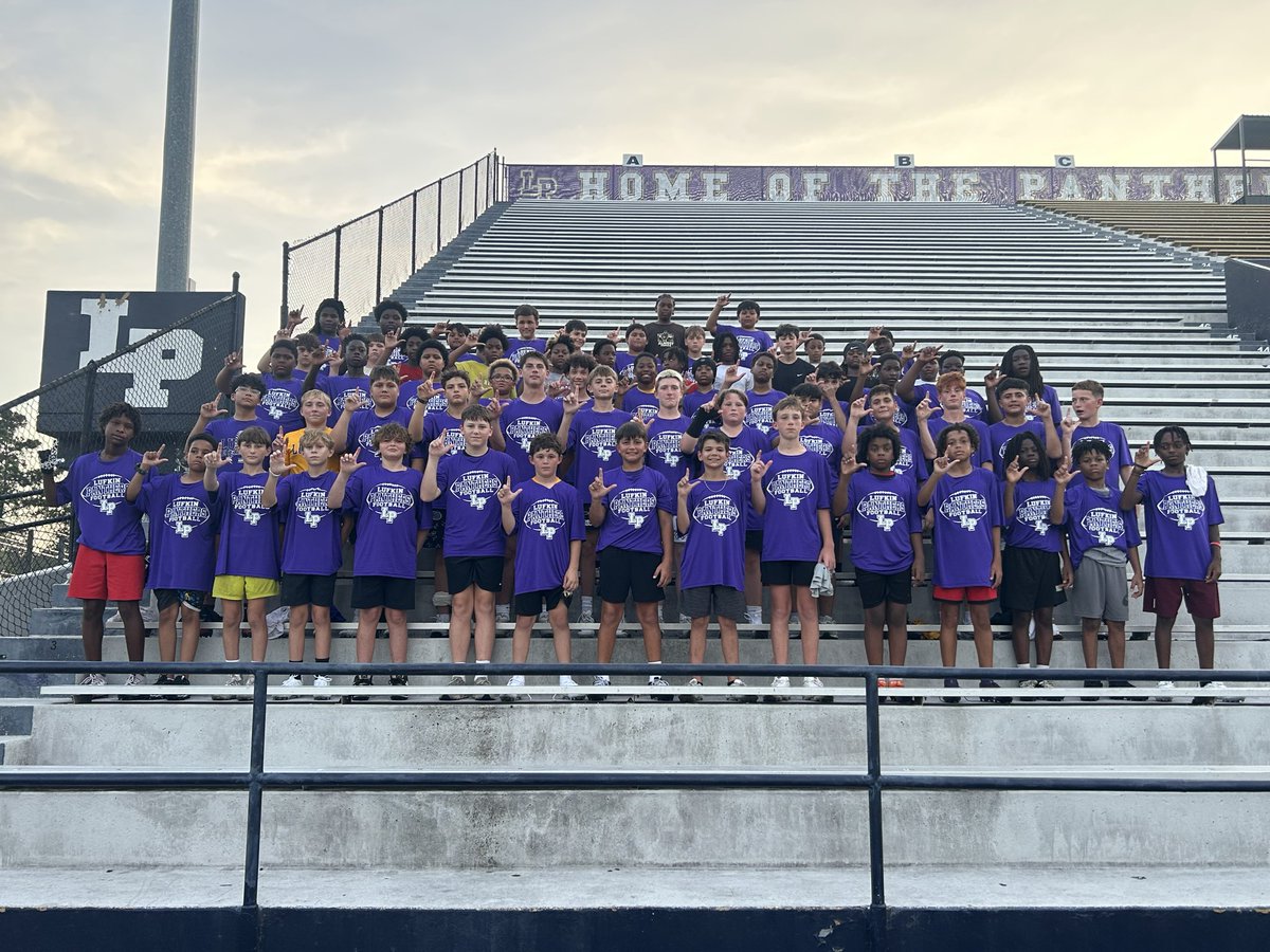 abseckLPFB's tweet photo. Great week of work with our future 7th and 8th grade Panthers! Appreciate the work of all our coaches and these young men! Future is bright! #LufkinU #ATOTM https://t.co/B0XrdXTRdD