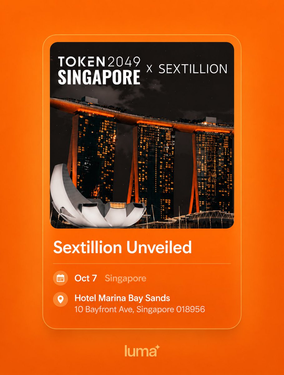 sextillion_co's tweet photo. @Bitcoin Where High fashion meets @Bitcoin Visit us @token2049 Singapore and claim BTC Rewards #CryptoTwitter #abtc #LuxuryLiving #Crypto #bitcoins #love https://t.co/qLrPtJr7Iz