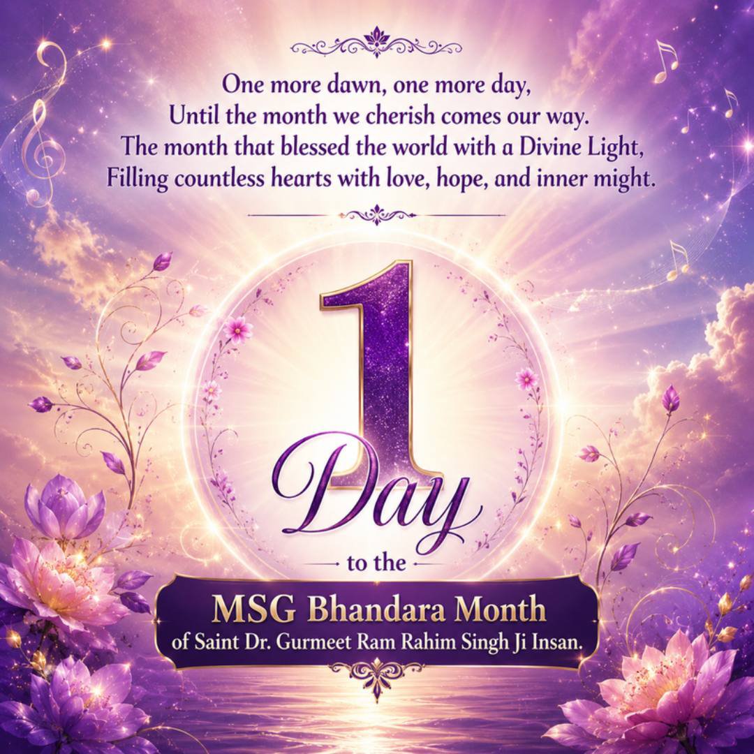 _ruhh_13's tweet photo. Whose radiant light makes the world&amp;universe shine  One blessed glimpse brings joy untold, giving every heart a hope to hold. The spiritual Master of millions, whose love surpasses all in every way. Sacred birth month of Saint Gurmeet Ram Rahim Ji is about to begin.
#FewHoursToGo https://t.co/SOZuBvvDK6