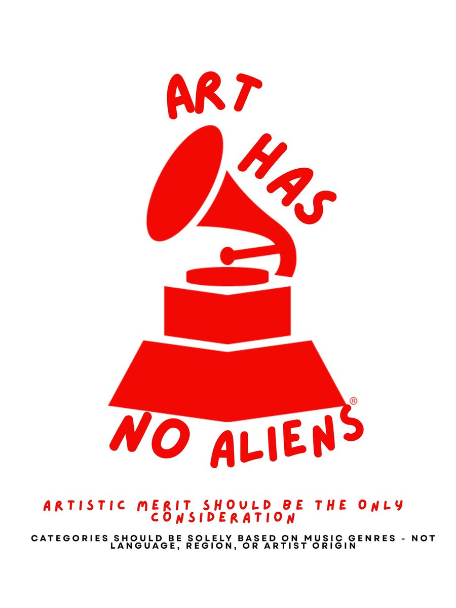 OnlyBTStream's tweet photo. ART HAS NO ALIENS @RecordingAcad

#ArtHasNoAliens https://t.co/fxNOtZWDr9