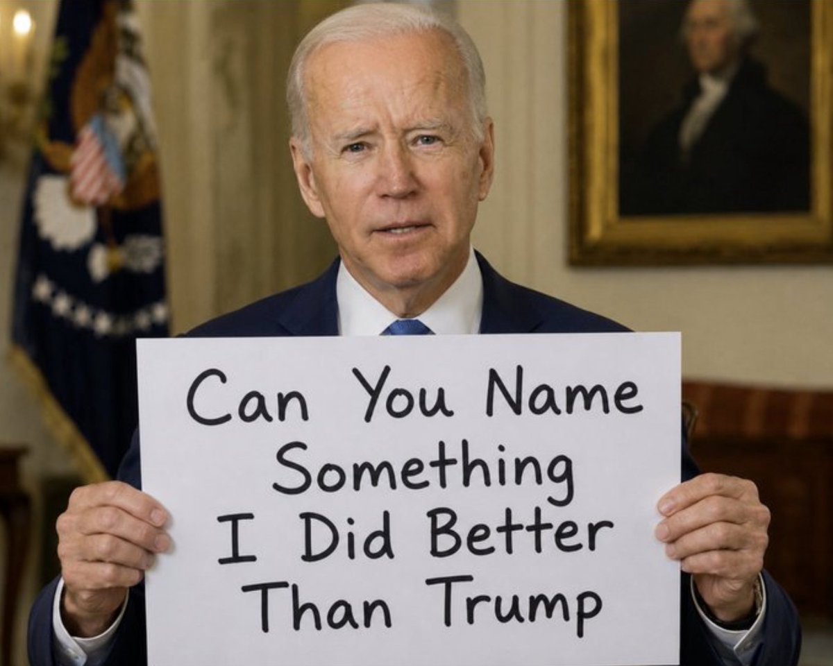 TulsigabbardR2's tweet photo. Can you name ONE thing Biden did better than Trump ?? https://t.co/EimuhlvHdT