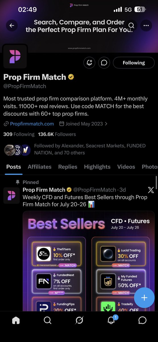 Learnwikko's tweet photo. @PropFirmMatch @Orionfundedcom Done ✅ ✅✅.    @dimpledhanna  @Marwan_fx01 https://t.co/bVMh2VwpnX