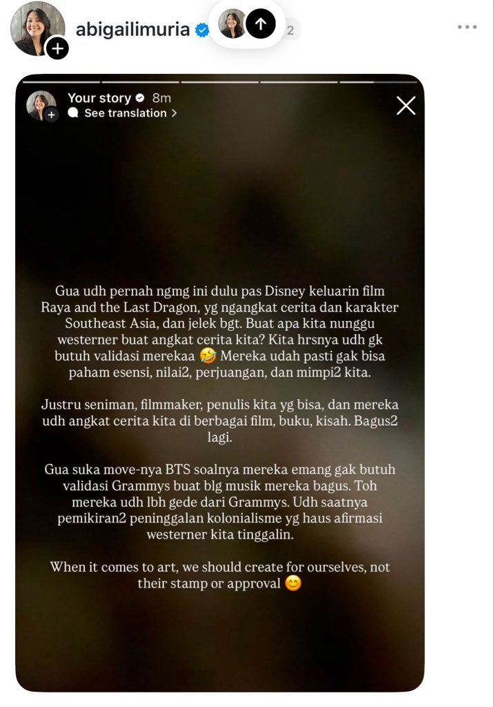 rkiveforlive's tweet photo. Deretan Public Figure yang mendukung tindakan BTS terhadap rasisnya Grammy : 

1. Iman Usman : penggagas ide COC, Produser, Sutradara.

2. Pandji Pragiwaksono : Pelawak, Presiden Stand Up Indo, Pemeran film, Sutradara 

3. Abigail Limuria : Penulis, Konten Kreator, Aktivis

4. Cania Citta : Konten Kreator, Aktivis

5. Didiet Maulana : Perancang busana, Asia's most Infuential Indonesia 

Kalo ada lagi boleh ditambahin gaes 🙏🙏