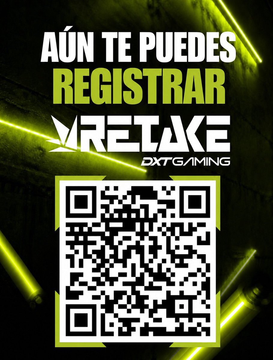 AkaveEsports's tweet photo. 🚨 ATENCIÓN GENTE 🚨

¡Ultimas horas para registrarte a Retake by #DXTGaming!

No te quedes sin la oportunidad de jugar en el main stage de @GAMERGY_Mx. 

Regístrate con el código QR o te dejo el links de forms aquí abajito 👇

#PuroAKV🩵 https://t.co/YwtI21U67u