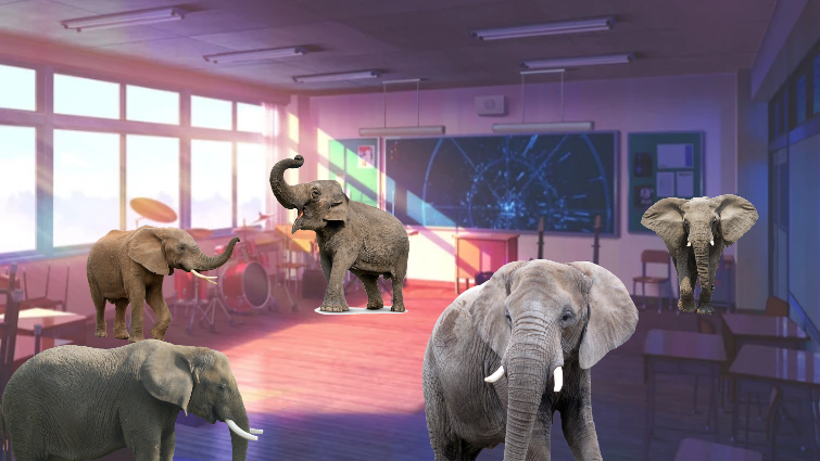 RWYEVE's tweet photo. finished the event.   can we call pest control or something because there are a Lot of elephants in the room. https://t.co/TGFbG8PlVk