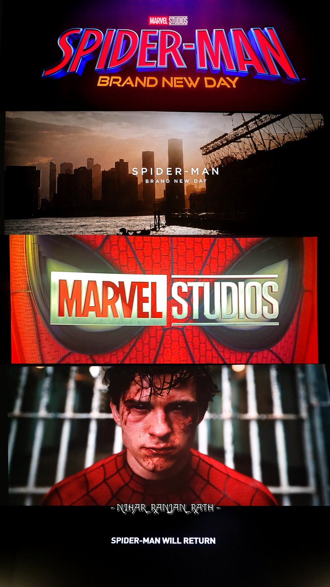 NiharRanjan2002's tweet photo. WORLD PREMIERE OF SPIDERMAN BRAND NEW DAY BE
Marvel did a great job with the movie it's Absolute Cinema !! How many of you have watched the movie alr!?
 #SPIDERMANBRABDNEWDAY
#SpiderManBrandNewDay
#movie #newmovie #intro #spiderman #marvelstudious #marvel #premiere https://t.co/ape1qx4eRJ