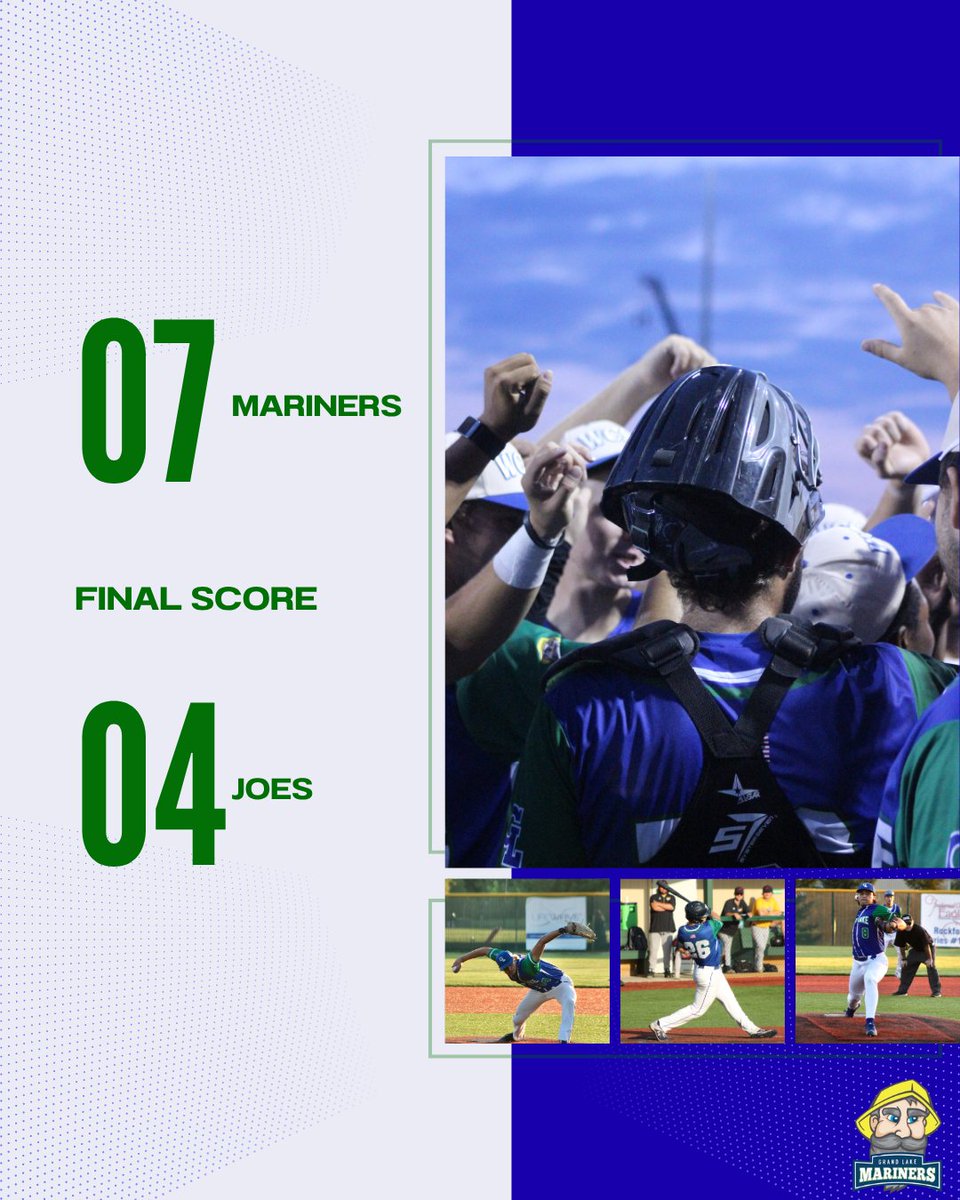 GLMariners's tweet photo. The Mariners take Game 3 and are headed to the GLSCL Championship Series for the first time since 2017! 🔥🌊🏆⚾️

Thank you to everyone who packed the ballpark and brought the energy from first pitch to the final out. 💙

The journey continues tomorrow in Lima vs. the Locos. 🌊⚾️ https://t.co/yAD7AybjOg