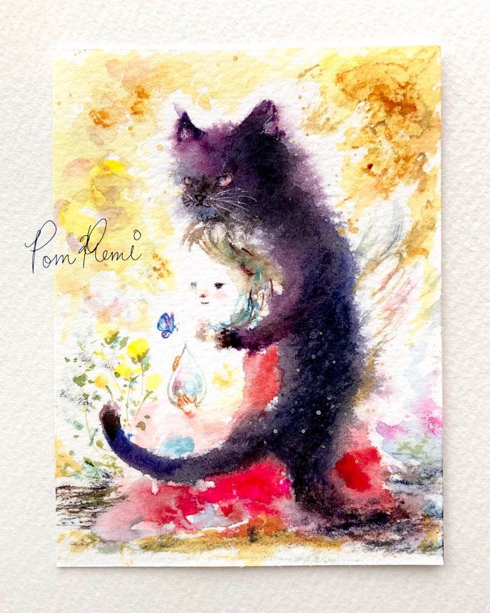 PomRemi 水彩画・イラスト على X: 