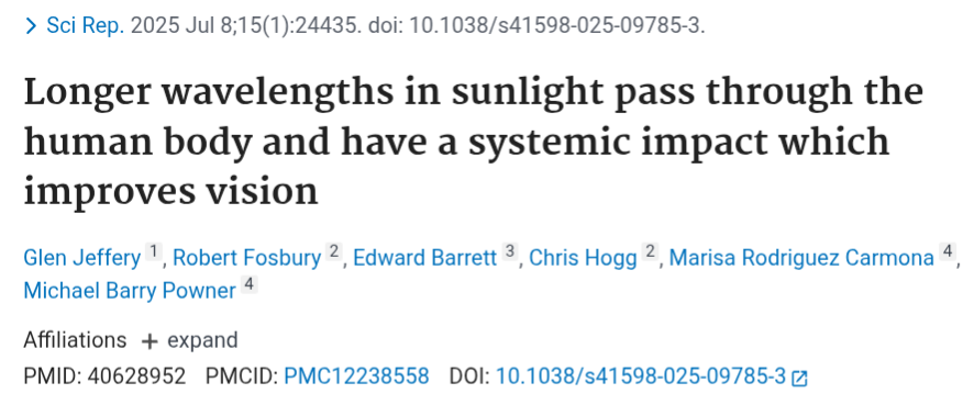 AmmousMD's tweet photo. Long-wavelength red and near-infrared light penetrates deep into your body, supporting cellular energy production.

Sunlight delivers these wavelengths in a way no red light panel can replicate. https://t.co/1MSVUeXizJ