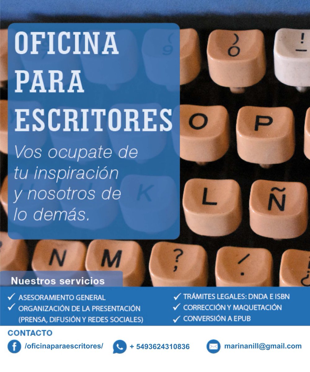 MarinaNill's tweet photo. Oficina para Escritores - Servicios editoriales 📖✍🏻 https://t.co/5IagU5AbJS