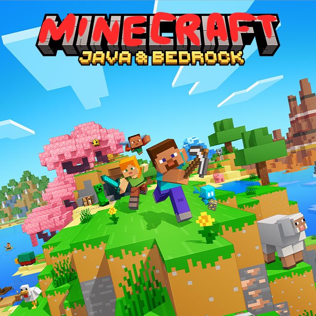 UltimateSteveMC's tweet photo. I just realized that the Minecraft logo looks like that bc it’s supposed to look like “Minecraft” 😭 https://t.co/kOjB726cQ5