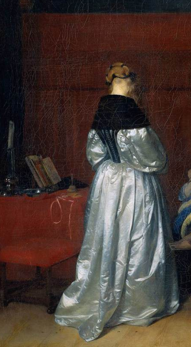 vinylsovnd's tweet photo. Detalle de "La conversación galante". Gerard ter Borch, 1654. https://t.co/aqay9c1P3A