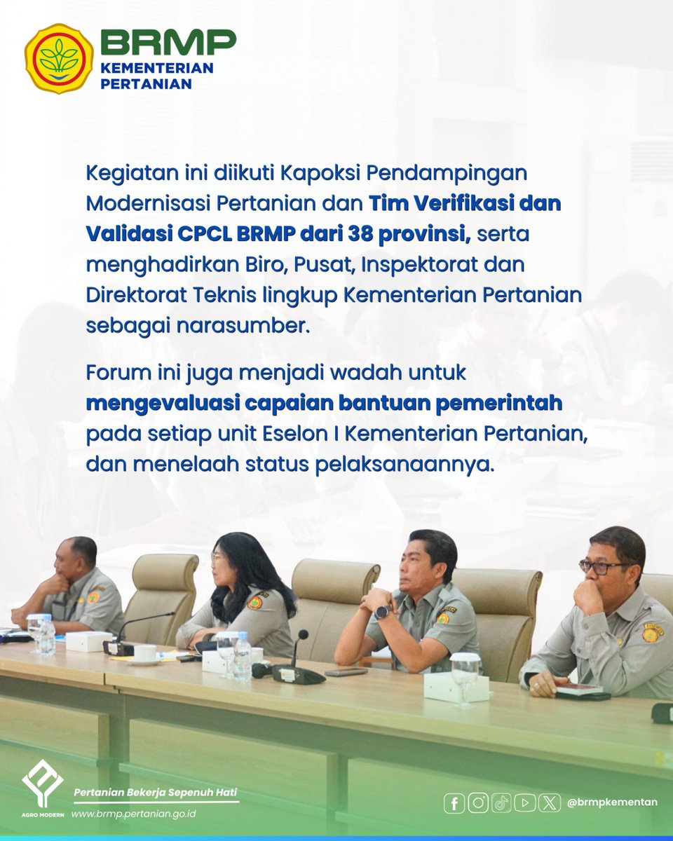 brmpaceh's tweet photo. @brmpkementan Sejalan dengan implementasi Permentan Nomor 2 Tahun 2026, BRMP menegaskan penguatan tata kelola bantuan pemerintah, mengawal proses pengajuan dan verifikasi CPCL, serta memastikan pelaksanaan program strategis di daerah berjalan lebih efektif, selaras, dan tepat sasaran. https://t.co/Pxv3QPIDs8