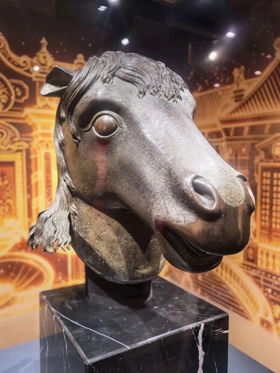HomyGulou's tweet photo. 😍 🐴 As a key component of the Twelve Zodiac Fountain sculptures from the Old Summer Palace (Yuanmingyuan), the authentic Bronze Horse Head is making its debut in Fuzhou and is now on display at the Fujian Museum in Gulou District. 😎
#BronzeHorseHead #OldSummerPalace 
#FujianMuseum #Gulou #FuzhouTravel
@FuzhouCity @fujiantravel @InvestShanghai
@cnta_official @QiushiJournal @zhang_heqing 
@consulat_de @yuexuankanyue1 @BeijingReview
@CCGBelfast @SeeChangchun @ZuoZhangChina
@ChinaEmbajada @EmbSuarezSalvia @iloveguizhou
