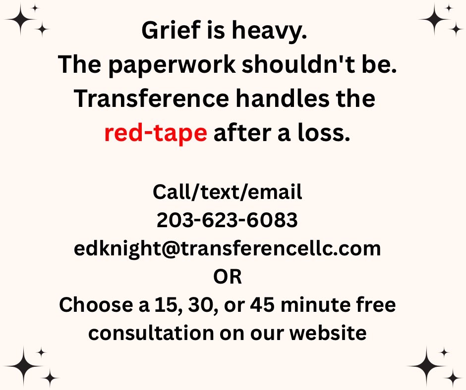 Transference__'s tweet photo. Transference relieves the red-tape stress

#probate, #widow, #widower, #poa, #powerofattorneys, #Beneficiary, #Beneficiaries, #bereavement, #estate, #ExecutorDuties, #ExecutorResponsibilities, #executor,#executrix,#griefsupport, #griefjourney,#griefandloss, #griefhealing, #grief https://t.co/UJghFWIuiT