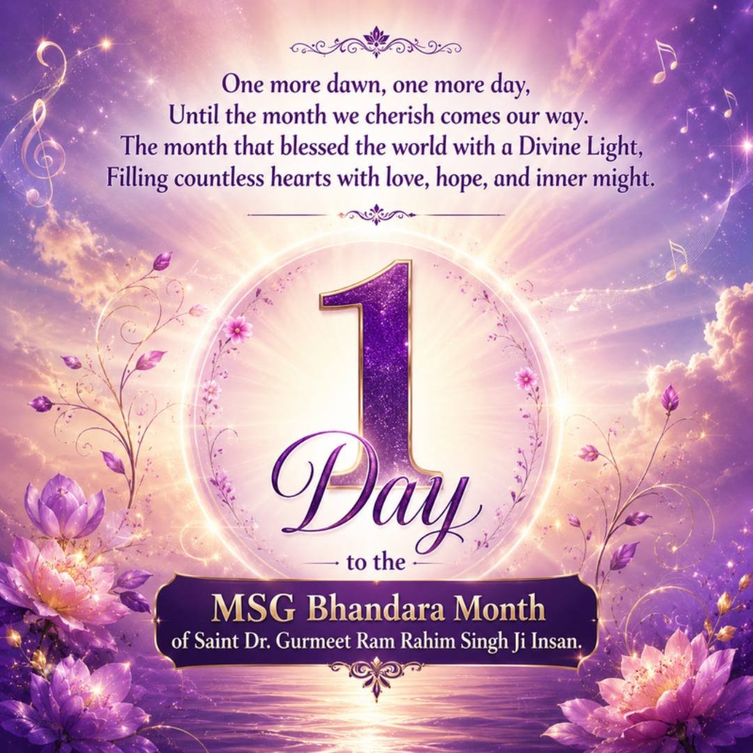 Yogitachopra7's tweet photo. Just a #FewHoursToGo until we welcome the blessed Bhandara Month of Saint Gurmeet Ram Rahim Ji. A month that fills millions of hearts with gratitude, devotion, and hope. Every heartbeat eagerly awaits this sacred celebration. https://t.co/cZxp2ChtAd