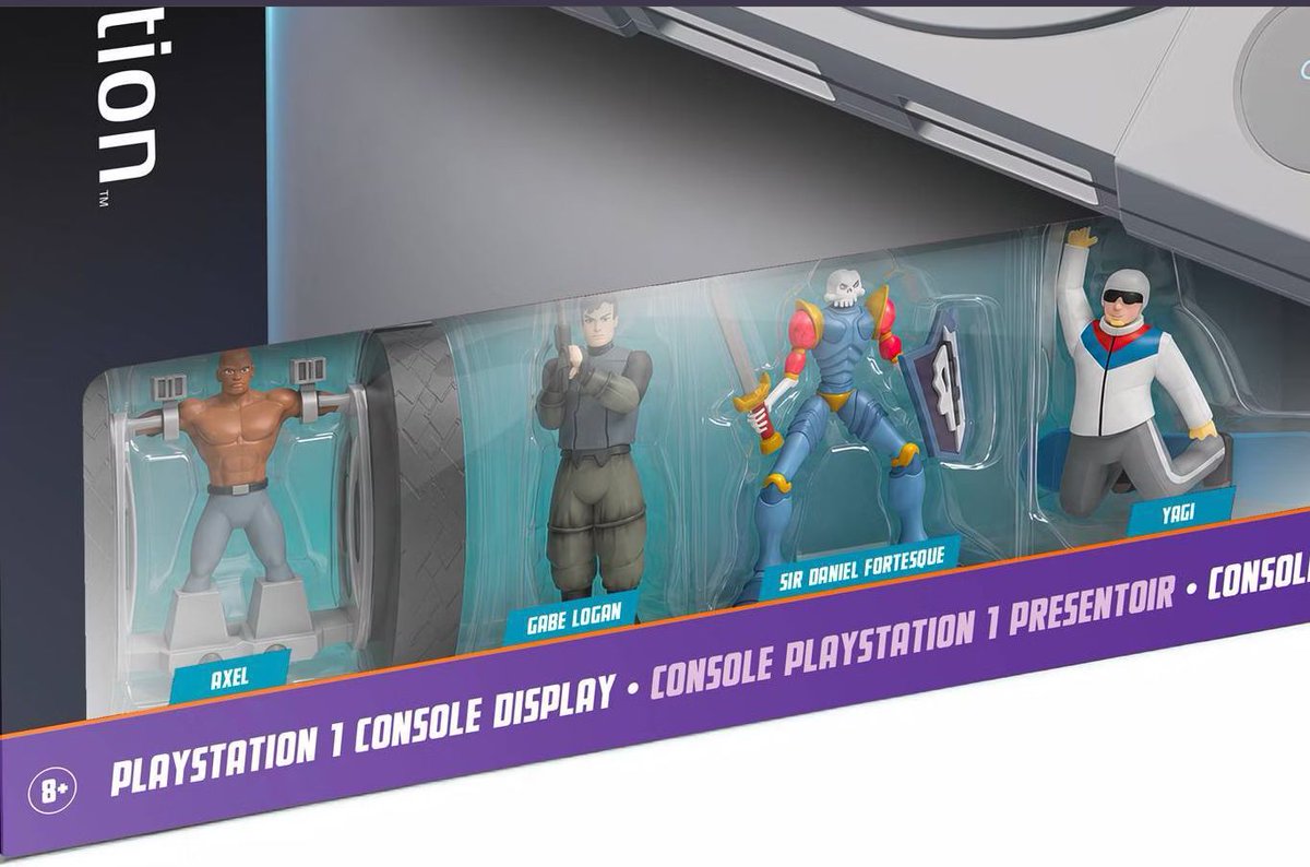 MediEvilWiki's tweet photo. Update on the previously reported PlayStation 1 Console Display diorama: A listing has gone up on Target's website, but the item is currently marked as being "out of stock." The listing offers a new look at what seem to be the final designs of the figures. https://t.co/p6FXx8IUgD