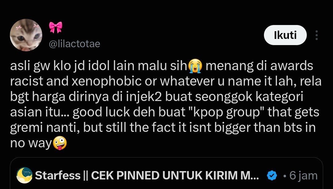 qqtzuu's tweet photo. @imsssygrl @forjenniejane “pada ga takut apa idolnya ikut kena imbas perkara komenan sampah fansnya?”

babe look in the mirror pls 😭 https://t.co/q4hyZVuBjQ