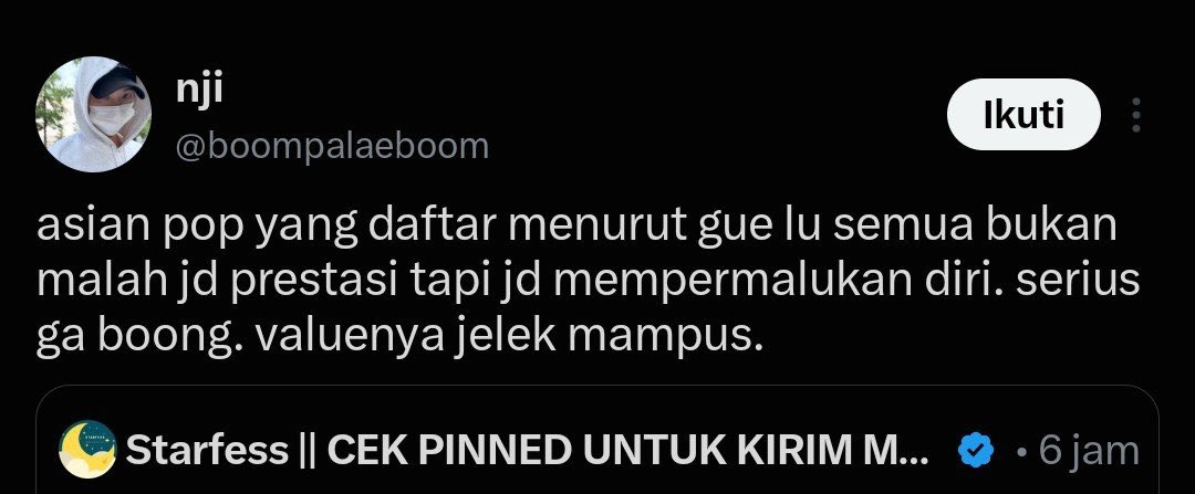 qqtzuu's tweet photo. @imsssygrl @forjenniejane “pada ga takut apa idolnya ikut kena imbas perkara komenan sampah fansnya?”

babe look in the mirror pls 😭 https://t.co/q4hyZVuBjQ