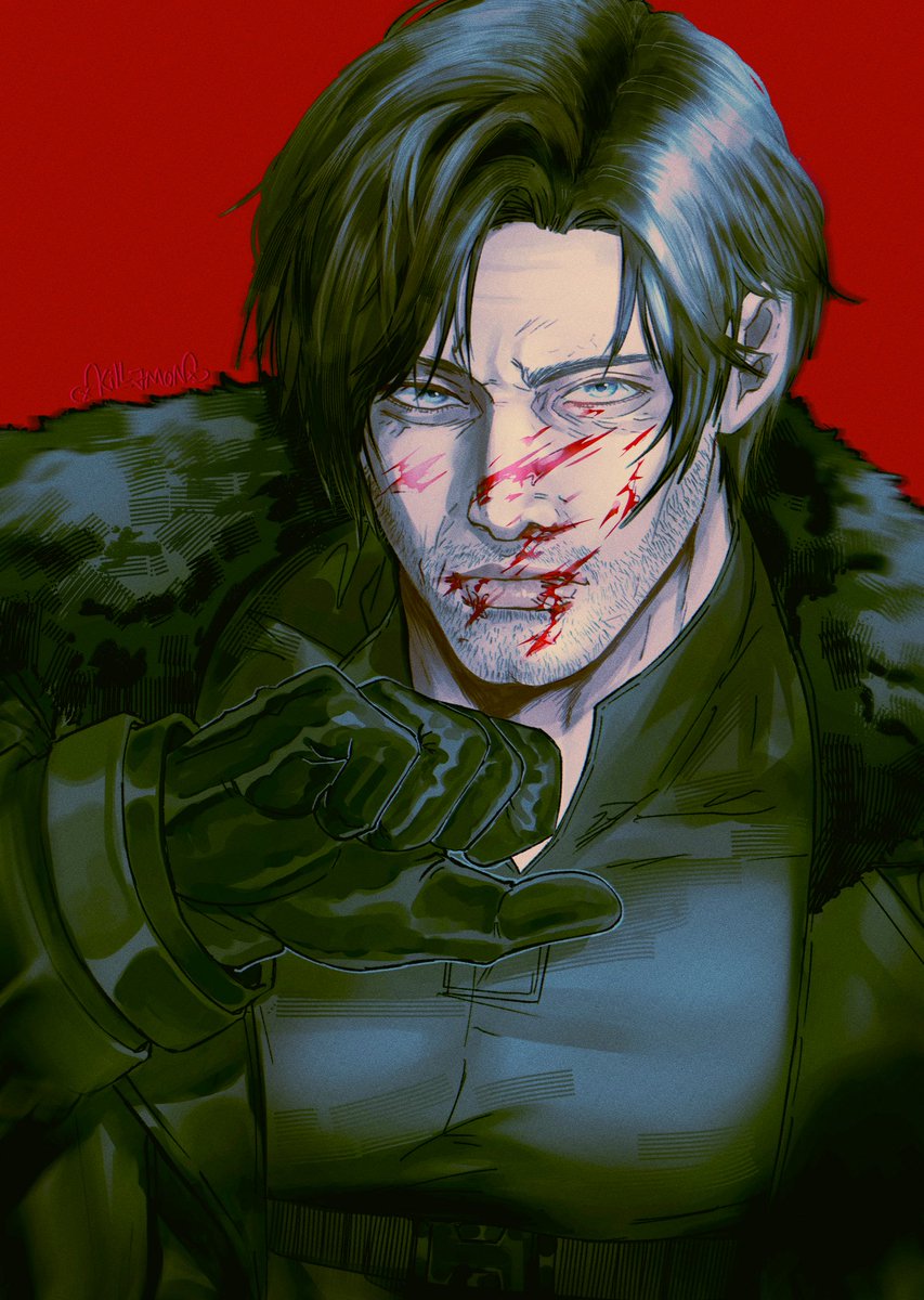 killamons's tweet photo. Omggg I never posted this Leon portrait I drew after the game came out 😭❤️ https://t.co/pw3zKi2kuP