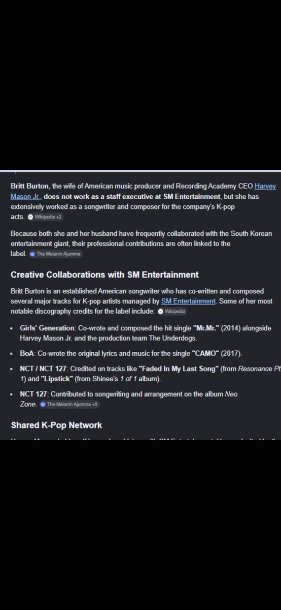 gemiong's tweet photo. @PopBase Current Recording Academy CEO Harvey Mason Jr. has a long-standing history as a music producer for SM Entertainment. Before leading the Grammys, he traveled to South Korea to write and produce hit tracks for major SM groups https://t.co/ErHOWNDF2m