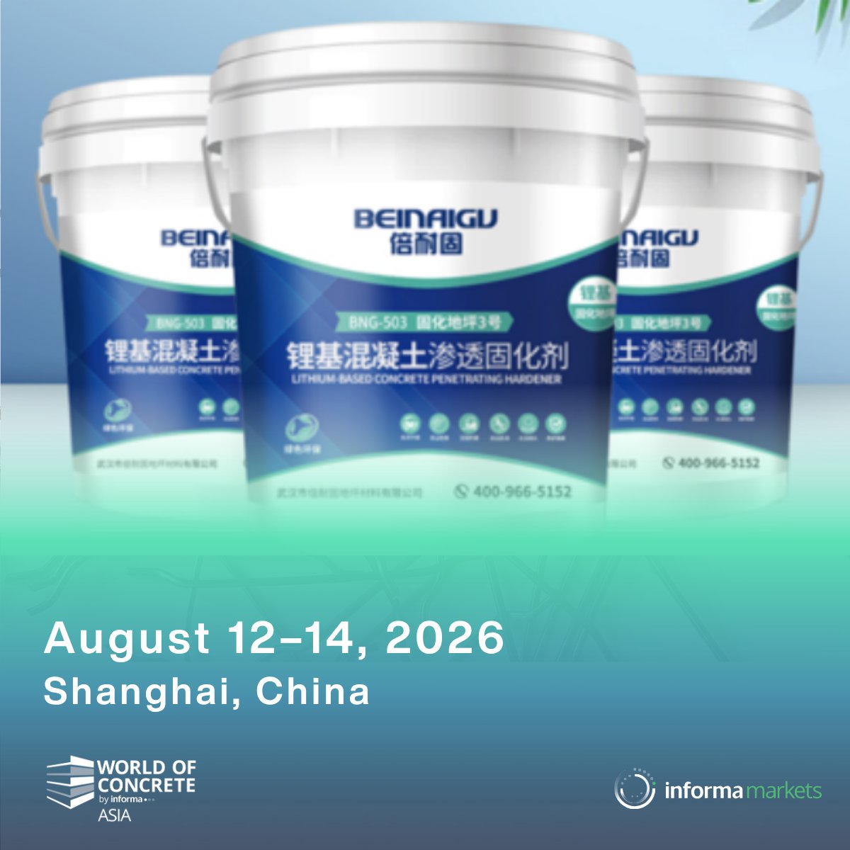 WOC_Asia's tweet photo. What does concrete densifier do?

Optimizes surface density — but quality depends on the whole system.

Aug 12-14 | WOC Asia Shanghai
Densifiers, equipment, testing — full tech stack for polished concrete.

#WOCAsia2026 #ConcreteDensifier #IndustrialFlooring https://t.co/UrVjyOxkEy