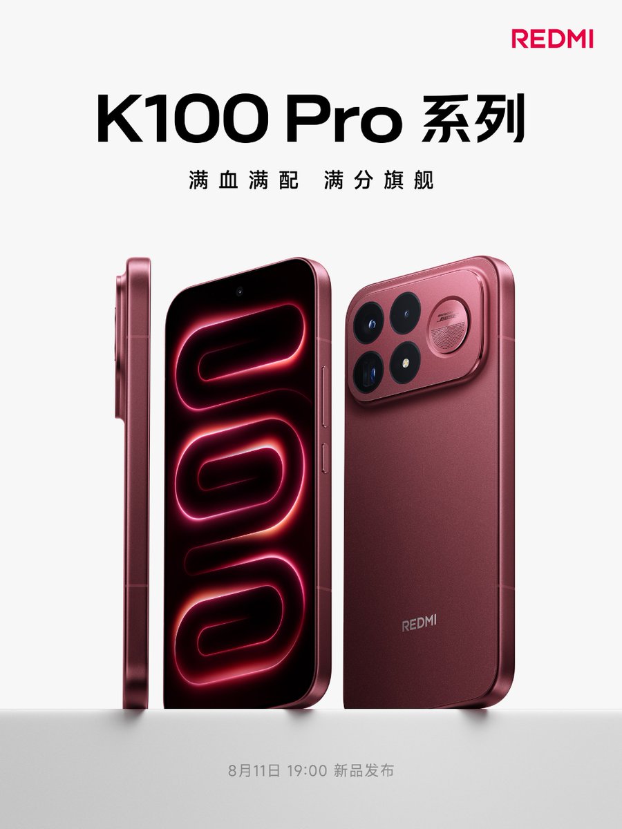 yabhishekhd's tweet photo. Redmi K100 Pro Max official first look is out. It features a 6.9-inch OLED display, a triple rear camera setup, a quad-curved metal frame, BOSE-tuned speakers, and the Snapdragon 8 Elite Gen 5 SoC. It is expected to launch in the global market as the Poco F9 Ultra. https://t.co/df6MB8v0Yi