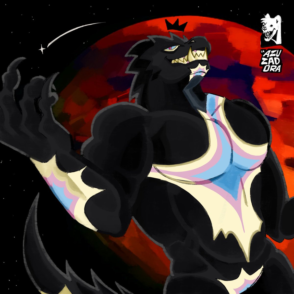 _azuzadora's tweet photo. ¡Más ataques del ArtFight! 😈 
Esta vez mis víctimas fueron: 

Sol y Lua (de @Issi_A_Alien )
RAHU (de @ToxtriCities )
Fantasia (de @EnderGoomito )
Y Alistair (de @ArtworkSteph ) ! https://t.co/Q3RHmD4kIB