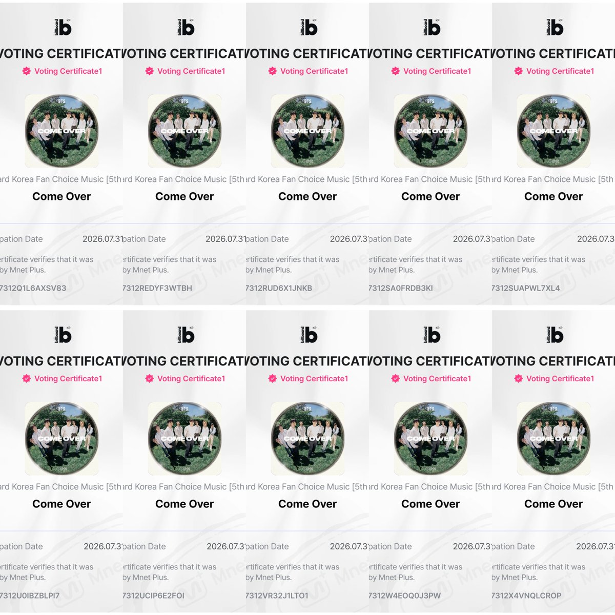 BTSSurabaya's tweet photo. [ 🚨 INFO VOTING BTS ❗]
Ayo vote Come Over BTS di Mnet Plus Apps as Billboard Korea Fan Choice Music! 

Cara:
- Download Aplikasi Mnet Plus
- Login akun
- Buka halaman "Vote" dan cari Nominasi Billboard Korea Fan Choice Music
- Setiap akun diberi kuota 10 vote, vote COME OVER! https://t.co/XeK2CK8gfW