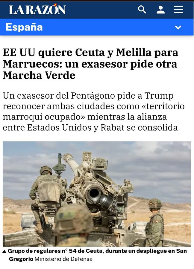 JulianMaciasT's tweet photo. La postura de EEUU e Israel respecto a Ceuta y Marruecos. https://t.co/XffuYPM2Lw