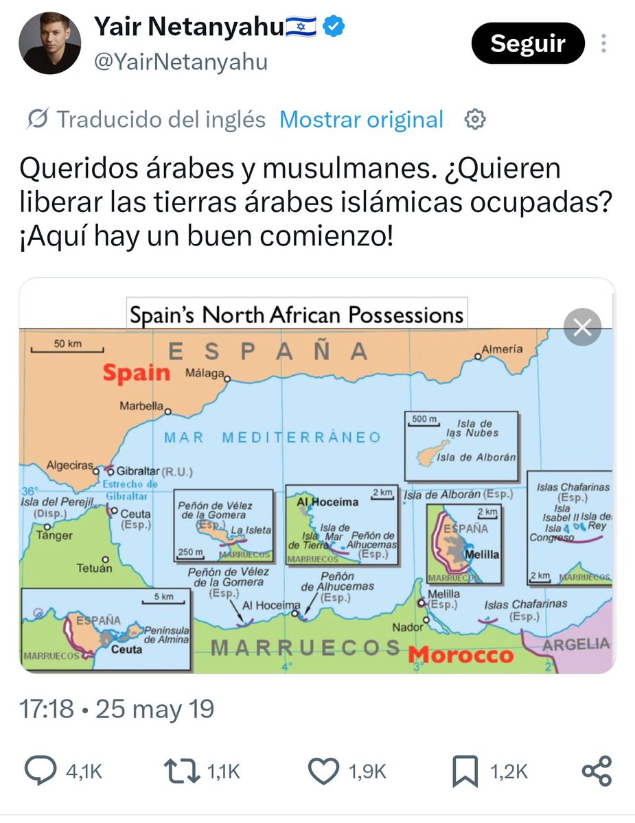 JulianMaciasT's tweet photo. La postura de EEUU e Israel respecto a Ceuta y Marruecos. https://t.co/XffuYPM2Lw