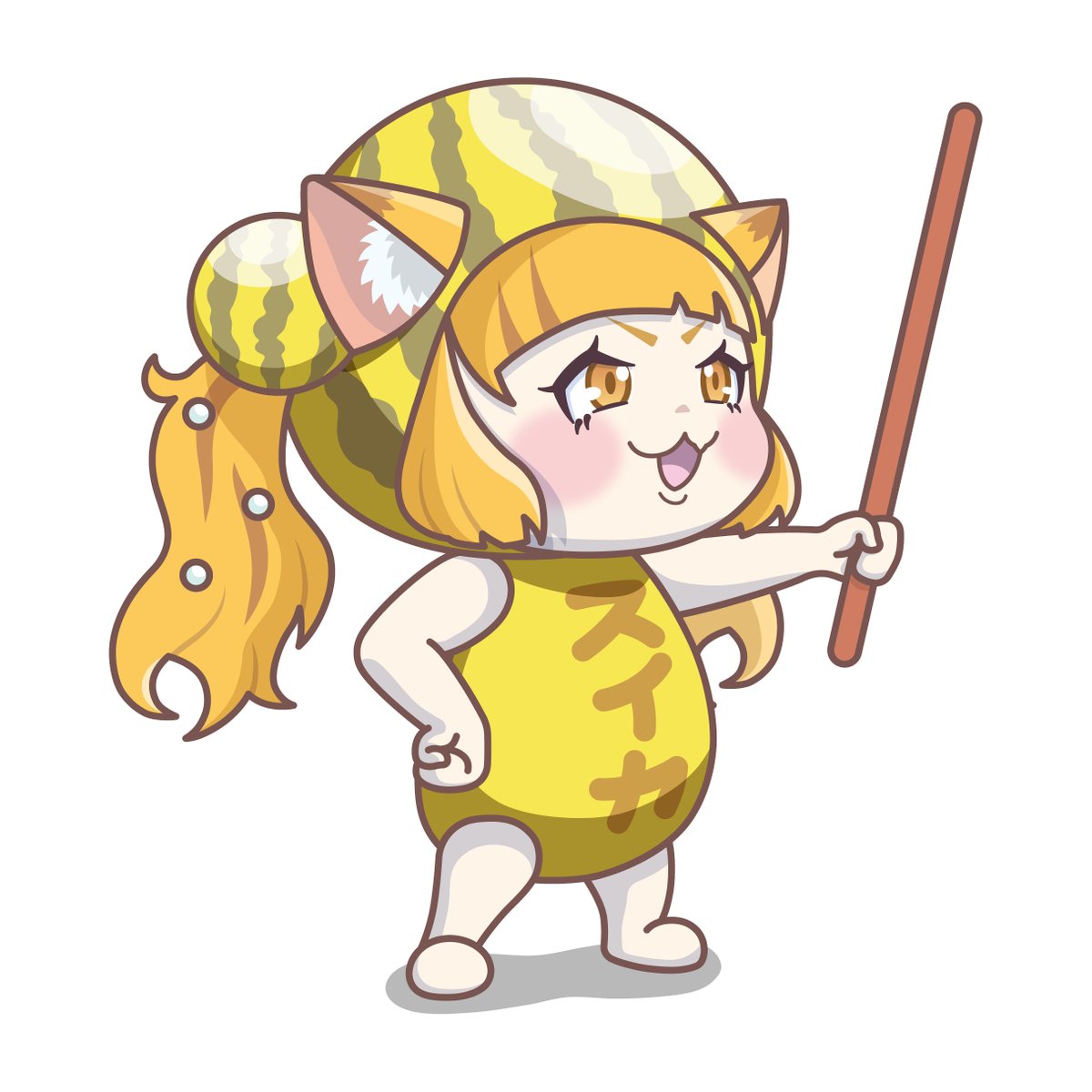 Nansen_da4's tweet photo. スイカ割り頑張って！！

↓#Charaforio にも投稿済み。
https://t.co/l0e0KK6wSv

#若魔麦たると #tartpic #にゃんたじあ https://t.co/hPe0H7RmAV