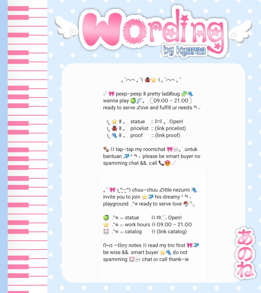 littldedoe's tweet photo. help repost! tysm 🩷✌🏻
⠀
𓊆 📞 .. m𖹭shi—m𖹭shi !! あのね adorable wording 🐭🎀 .. came from kyaraa little hand 👧🏻🖐🏻 with only IDR 5.5OO 🧾૮꒱  y𝕆u can bring 🍧 ݁˖ this かわいい w𖹭rding ♬ ݁˖
⠀
⠀⠀꒰ྀི.. ☘️ grab it fast ..!!
⠀
ᕱ ᕱ ₊˚ #bealanja  𖦹₊˚. https://t.co/7tyT3Pbq6U