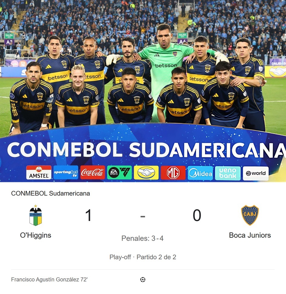 porquetendencia's tweet photo. "Boca":
Porque eliminó a O'Higgins y enfrentará a Recoleta en los octavos de final de la #Sudamericana https://t.co/IQ4cmYyRyd