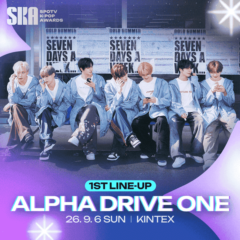 19wons's tweet photo. alpha drive one, rescene, and2ble are coming first lineup for spotv k-pop awards SKA 2026 at kintex in ilsan on 6th september revealed 

🔗 https://t.co/lAnq4lg64Z

the boy group alpha drive one, formed through mnet's 'boys 2 planet' debuted in january with their first mini-album 'euphoria' and simultaneously became a million-seller. they also successfully completed their first global fan-con tour just six months after their debut. having already proven their refreshing and freewheeling charm through the prologue single 'no school tomorrow' last may, alpha drive one is set to showcase a deeper narrative and an expanded musical spectrum through their upcoming new release 'unbreakable: boy beast' this august.

a spotv official stated, "rescene, alpha drive one, and and2ble who are loved for their distinct music and performances, will be joining as the first lineup for ska," adding, "please look forward to the personality-filled performances and special stages the three teams will showcase at ska." they continued, "starting with this announcement, we plan to sequentially reveal various artist lineups," and added, "we will prepare a high-quality global music festival that k-pop fans worldwide can enjoy together."

#ALPHADRIVEONE #ALD1 #알파드라이브원